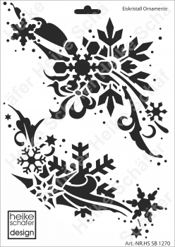Schablone-Stencil A4 194-1270 Eiskristall Ornament
